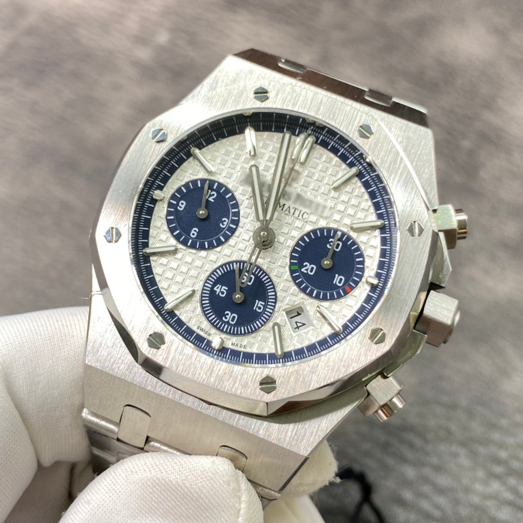 Royal Oak Style Automatic Chronograph 26331ST – White Dial with Blue Sub-Dials | Stainless Steel