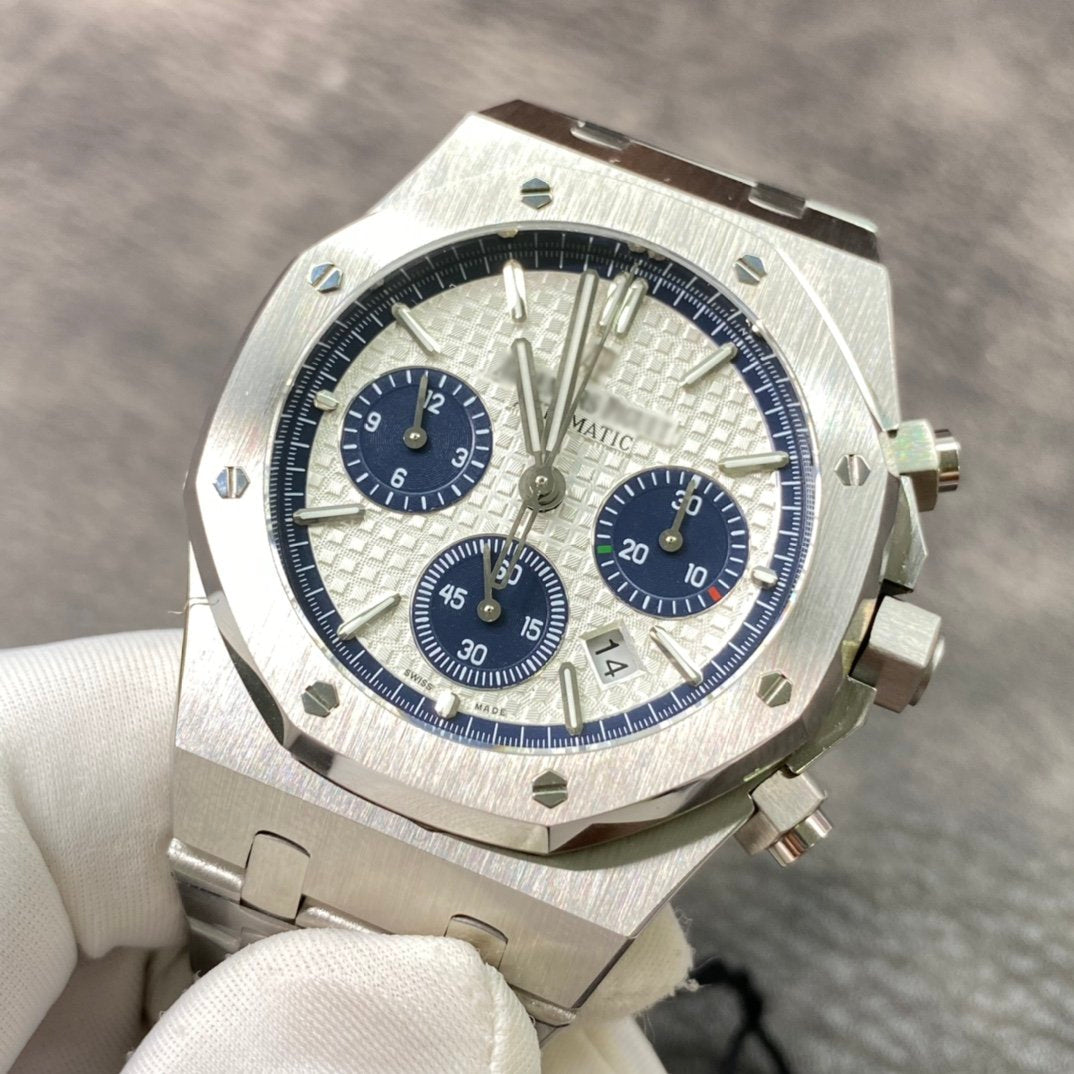 Royal Oak Style Automatic Chronograph 26331ST – White Dial with Blue Sub-Dials | Stainless Steel